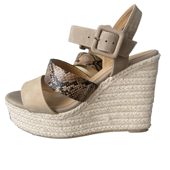 Soda Wedge Espadrille Sandal Excellent Condition Size 7 - Picture 3 of 9